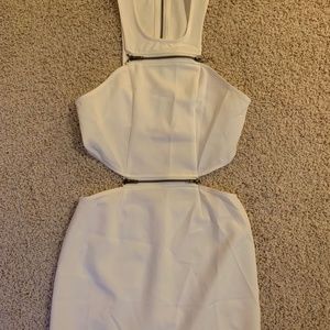 Tobi White Zippered Bodycon Dress